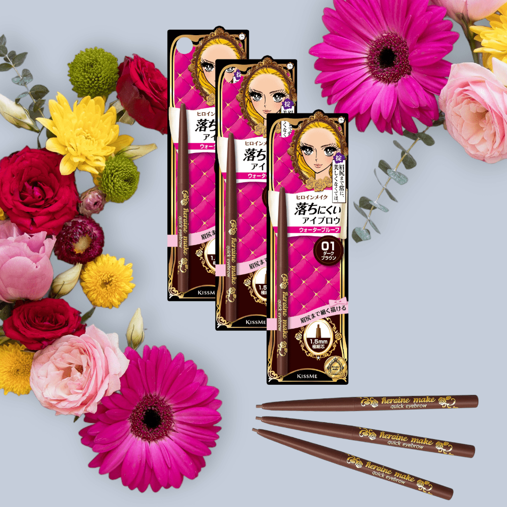 Bút Chì Sáp Kẻ Lông Mày ,Không Lem Trôi,Lõi Siêu Mịn Kissme Heroine Make Quick Eyeliner  0.07g