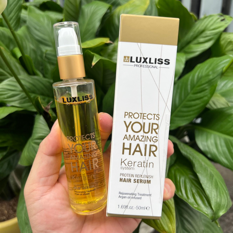 Tinh dầu chăm sóc và tái tạo tóc hư tổn Luxliss Keratin Protein