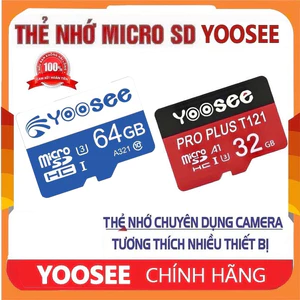 Thẻ Nhớ MicroSDHC Yoosee Pro Plus 64GB và 32GB A1 U3 4K R95MB/s W45MB/s - Chuyên Camera Và Điện Thoại