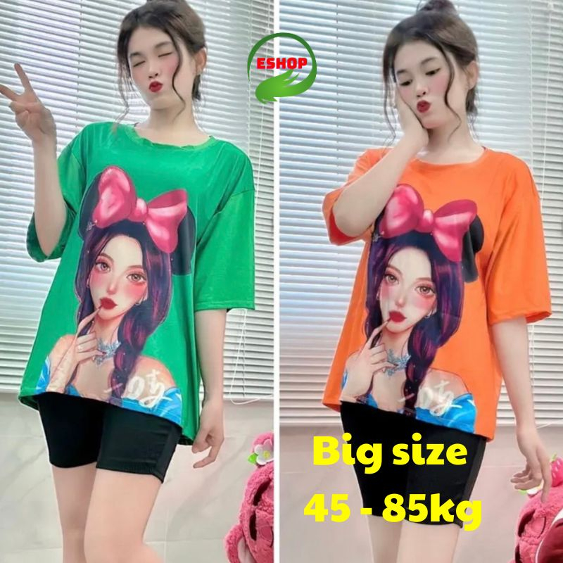 Đồ Bộ Nữ Mặc Nhà Hình In 3D Eshop Đồ Bộ Nữ Bigsize Thể Thao Quần Lửng Ngố Thun Gân Đẹp Dễ Thương Đi Chơi Ngủ Cute Db51