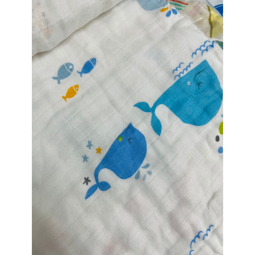 Ảnh Set 5 Khăn Sữa BONNY Họa Tiết Sợi Tre 4 Lớp Mềm Mịn,Thấm Hút Cho Bé Sơ Sinh(KT: 28x28 Cm) 3