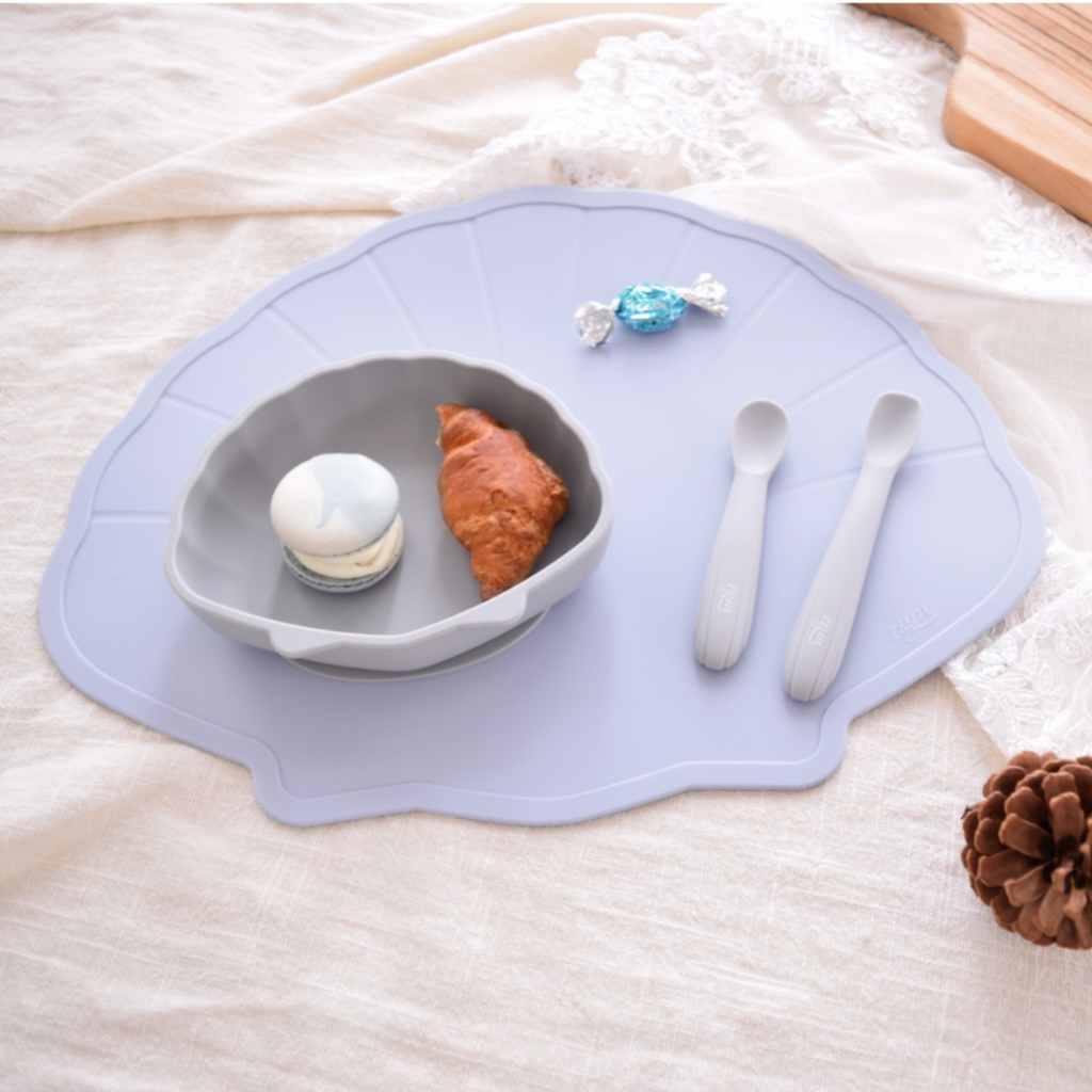 Khay Ăn Dặm Cho Bé Hình Sò TGM Silicone Seashell Suction Plate Chống ...