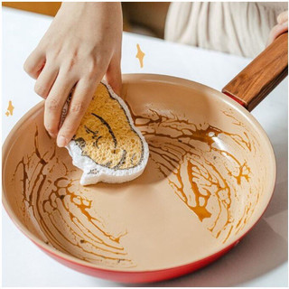 Miếng mút bọt biển nén hoạt hình rửa bát siêu sạch đa năng,mút rửa chén bát hoạt hình dễ thương { H }