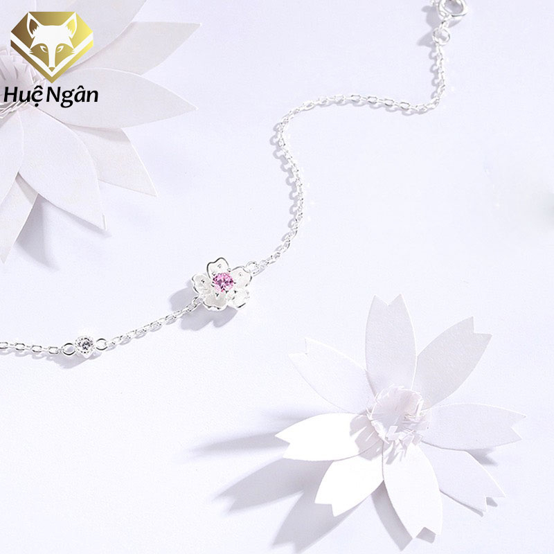 Ảnh Lắc tay bạc 925 Huệ Ngân - Hoa anh đào RYB140090 3