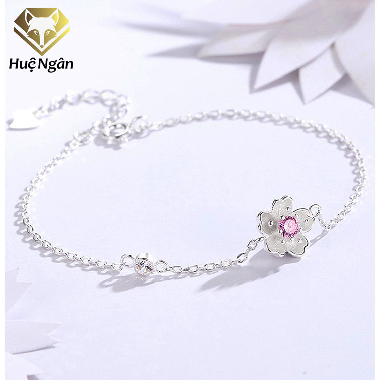Ảnh Lắc tay bạc 925 Huệ Ngân - Hoa anh đào RYB140090 2