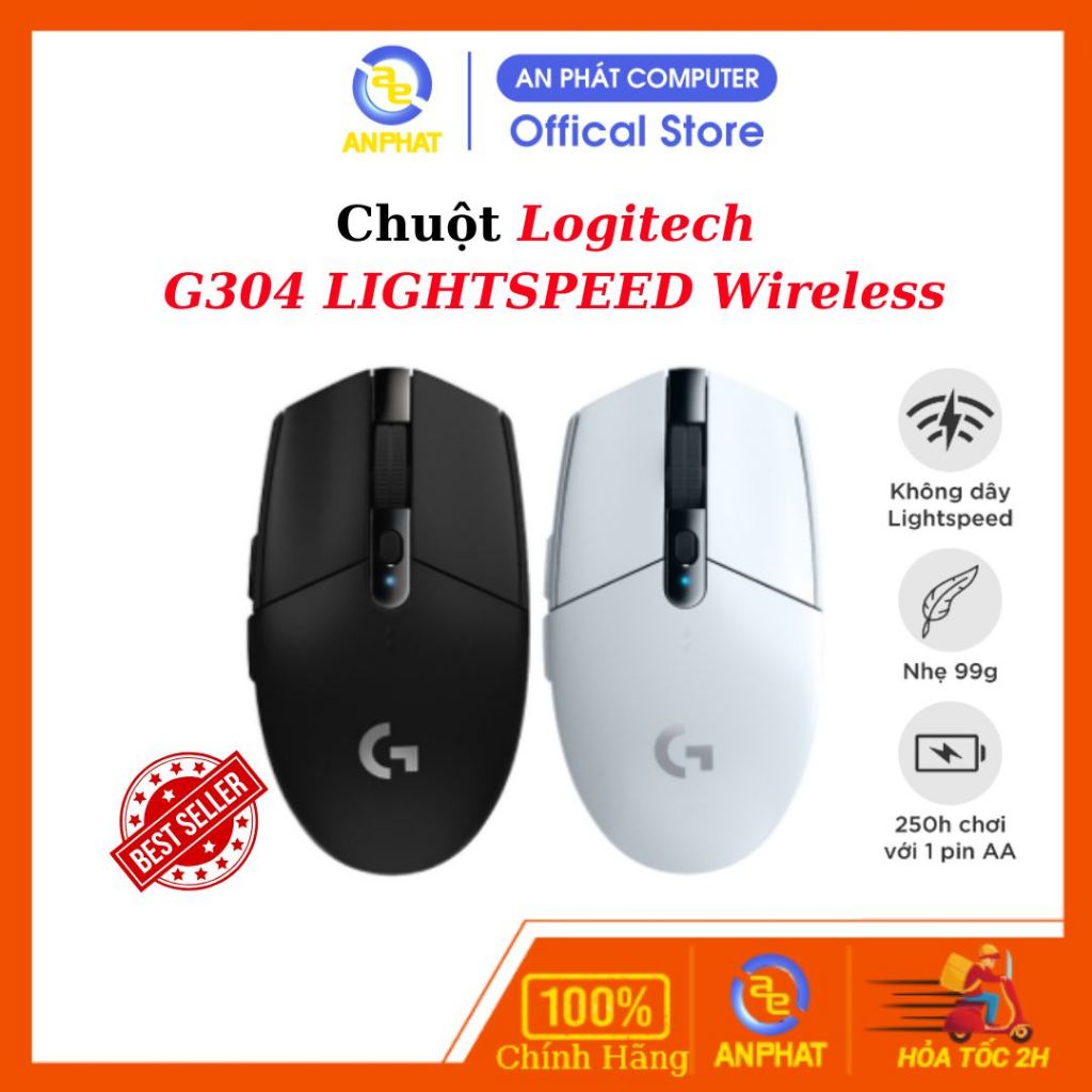 Chuột Game Không Dây Logitech G304 Lightspeed, Hero Sensor Max 12 