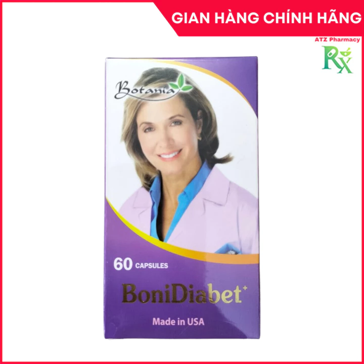BoniDiabet - Giúp hỗ trợ bệnh tiểu đường, hỗ trợ giảm glucose máu, giảm cholesterol - lọ 60v