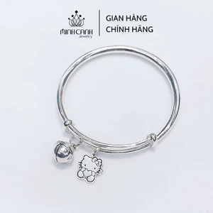 Lắc Bạc Charm Mèo Hello Kitty Khắc Tên Cho Bé - Minh Canh Jewelry