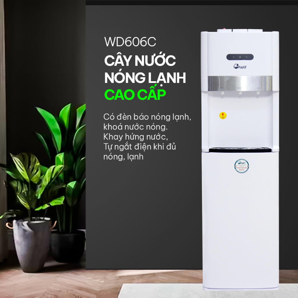 Cây nước nóng lạnh WD6500C làm lạnh sâu bằng máy nén (Block), bầu đun nước nóng inox an toàn sức khỏe