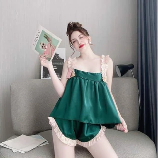 Đồ ngủ 2 dây bigsize(SIZE 40-80KG), đồ ngủ sexy nữ 2 dây chất phi mềm mịn mã 6