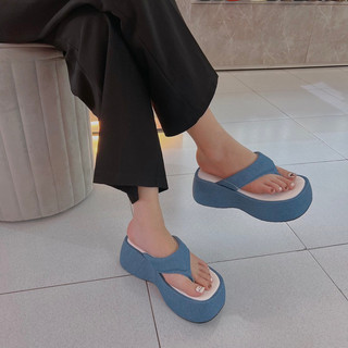 DÉP BÁNH MÌ NỮ DENIM CAO CẤP NHẬP XỊN MIEO SHOES D2217