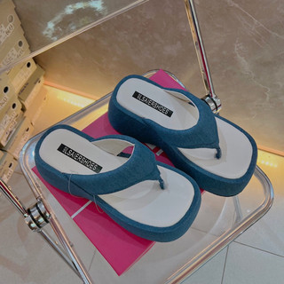 DÉP BÁNH MÌ NỮ DENIM CAO CẤP NHẬP XỊN MIEO SHOES D2217