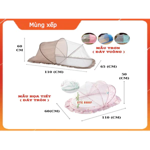 mùng xếp cho bé, màn chùm cho bé, màn xếp gấp gọn cho bé, mùng chụp em bé