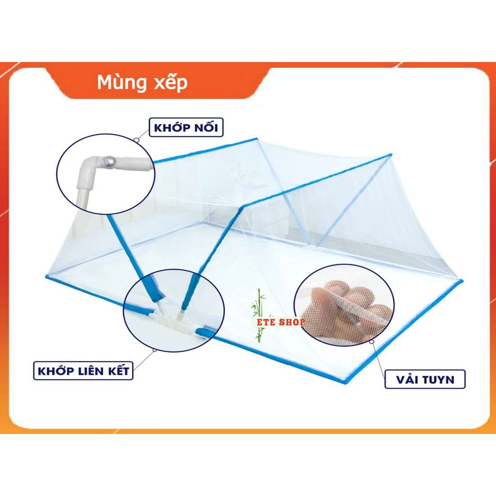 mùng xếp cho bé, màn chùm cho bé, màn xếp gấp gọn cho bé, mùng chụp em bé