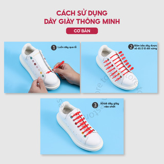 14 Dây- Bộ Dây Giày Thông Minh Silicon Hilaces - (CÓ VIDEO HƯỚNG DẪN) DAYGIAY
