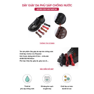 Dây giày da sáp tròn cao cấp (1 bộ 2 dây) DGDA01