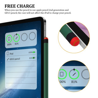 Hộp bút GOOJODOQ Cổng Type-C cho ipad Vỏ bảo vệ Vỏ bút cảm ứng Áp dụng cho ipad Pencil 2 và goojodoq 3th 9th 10th 11th
