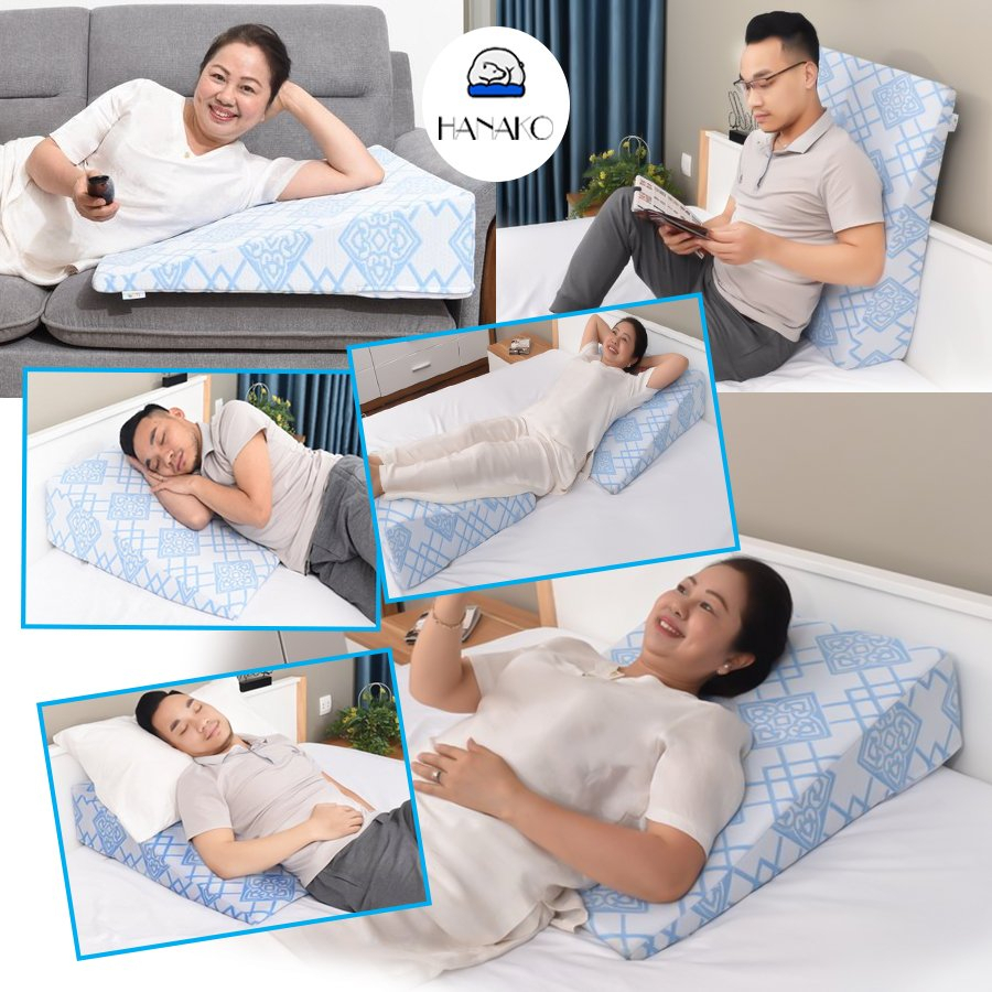 Cao 18Cm - Gối Trào Ngược Người Lớn Hanako Cho Người Trào Ngược Nặng, Lâu Năm, Loét Dạ Dày, Ho