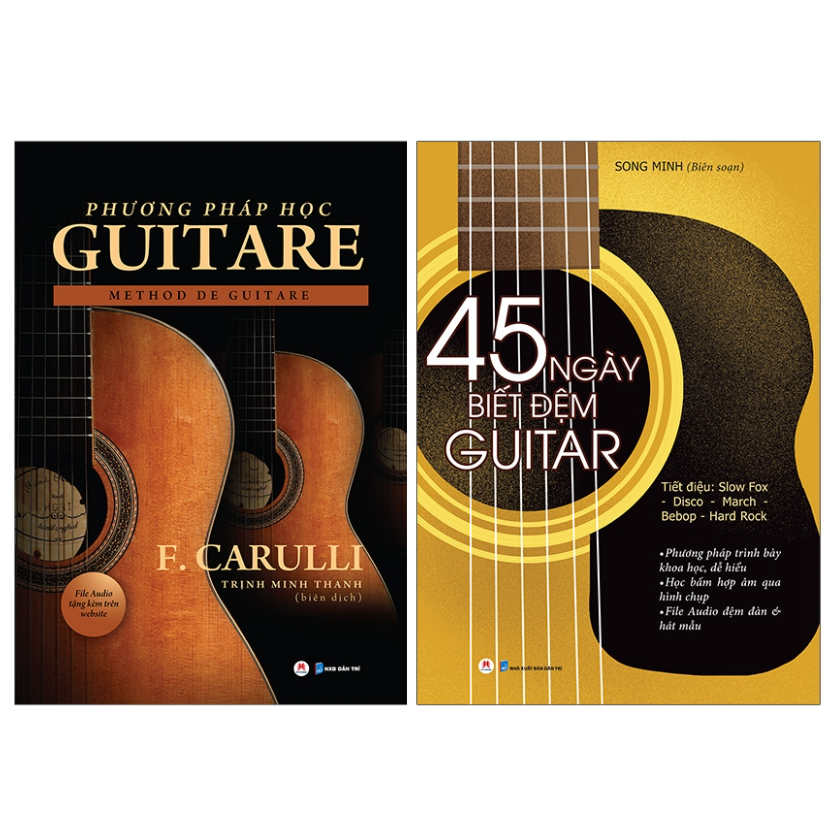 Sách - Combo Phương Pháp Học Guitare + 45 Ngày Biết Đệm Guitar (link nghe Audio)
