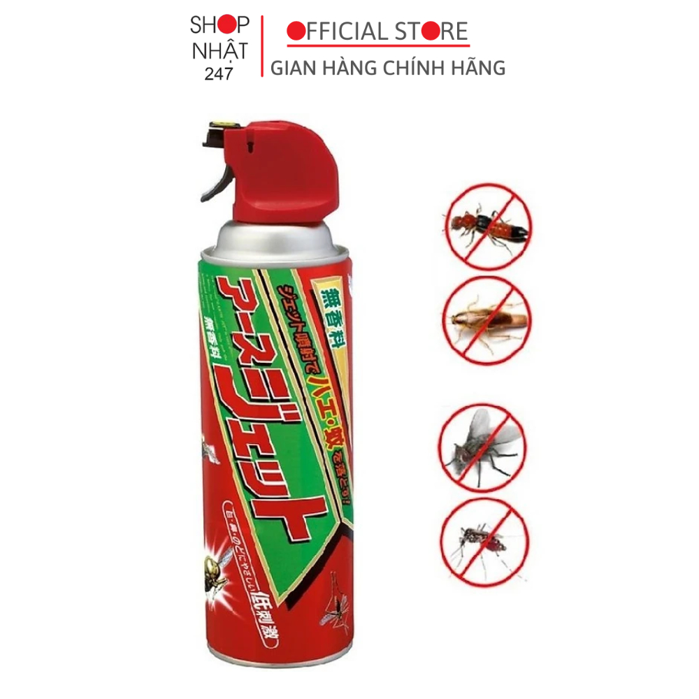 Chai xịt diệt gián, diệt côn trùng không mùi EARTH JET 450ml nội địa ...