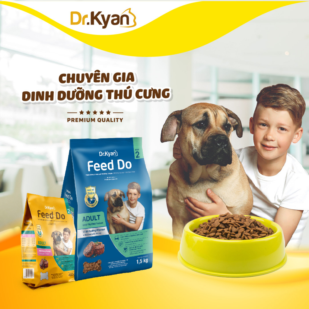 Ảnh Dr.Kyan - Thức ăn hạt cho chó lớn Feed Do - Adutl 400g - Vị bò nướng pho mai - DrKyan 1