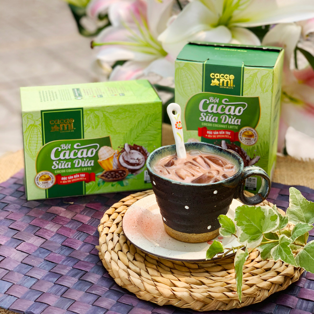 Ảnh Bột cacao sữa dừa CacaoMi pha trà sữa socola đậm đà ca cao thơm ngon vị dừa Bến Tre gói tiện dụng 2