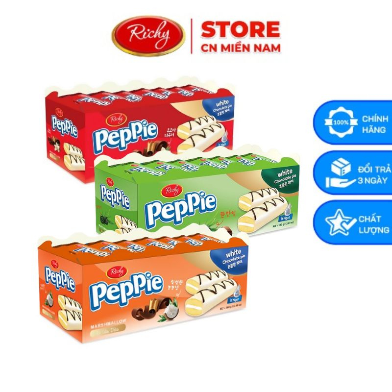 Bánh Phủ Socola Peppie Richy 3 Vị Loại Khay 360g | Shopee Việt Nam