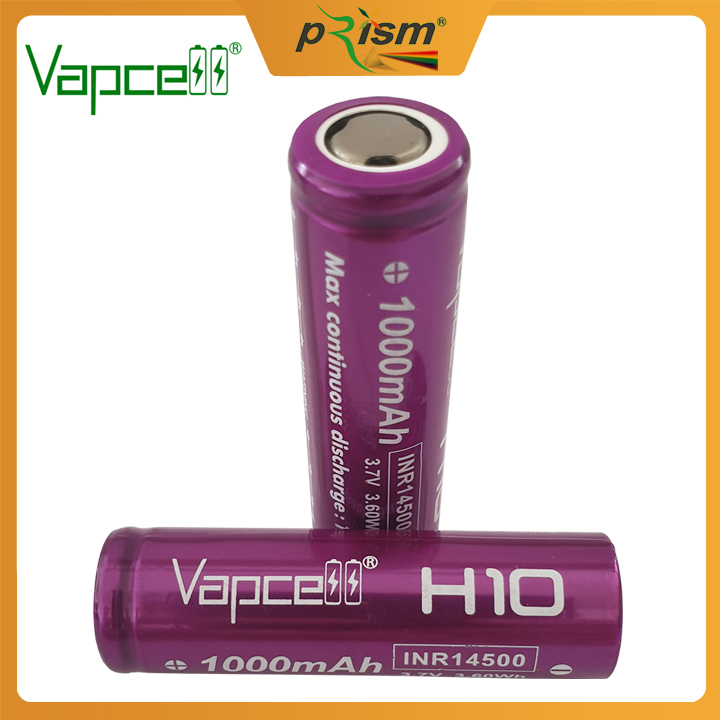 Pin Chính Hãng Vapcell H10 Inr14500 1000mah Dòng Xả Liên Tục Tối đa 10a Prism Official 2612