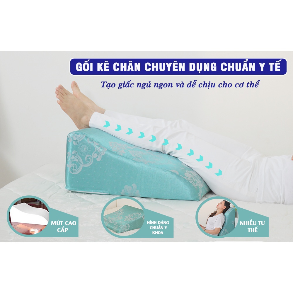 Gối Kê Chân Giãn Tĩnh Mạch Yorokobi 28cm – Hỗ Trợ Lưu Thông Máu, Giảm Tê Mỏi Chân