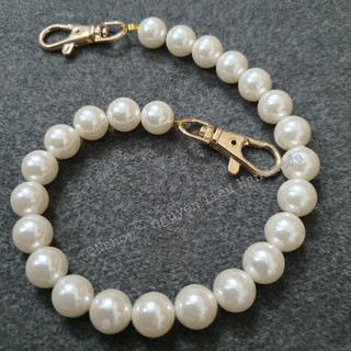 Dây quai túi hạt trai màu kem 12mm loại siêu bóng đẹp Qnshop Handmade