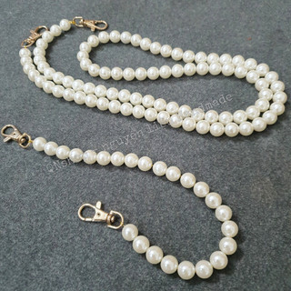 Dây quai túi hạt trai màu kem 12mm loại siêu bóng đẹp Qnshop Handmade
