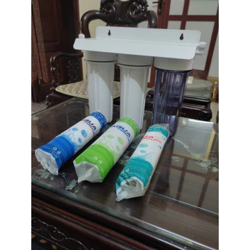 Bộ Lọc Thô Nước Sinh Hoạt 3 Cấp Lọc - Cốc Lọc 10 inch Đã Lắp Ráp Hoàn Chỉnh - Dây 10