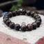 Vòng Tay Trầm Hương Tròn Đơn Sánh Chìm Nước 18mm- May mắn-Tài lộc-Trầm Hương Tự Nhiên - Trầm Hương Bình An.