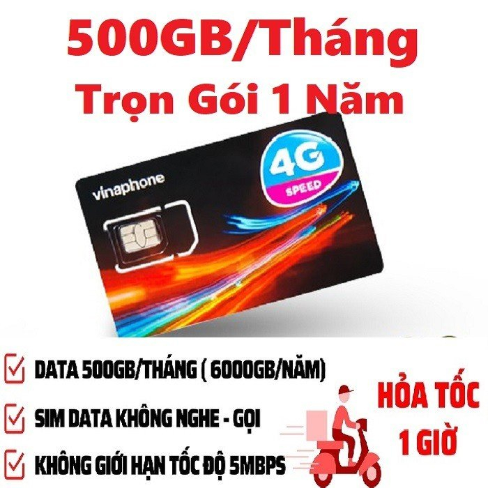 [ TRỌN GÓI 1 NĂM] SIM VIP VINAPHONE 4G U1500 TẶNG 500GB/ THÁNG TỐC ĐỘ ...