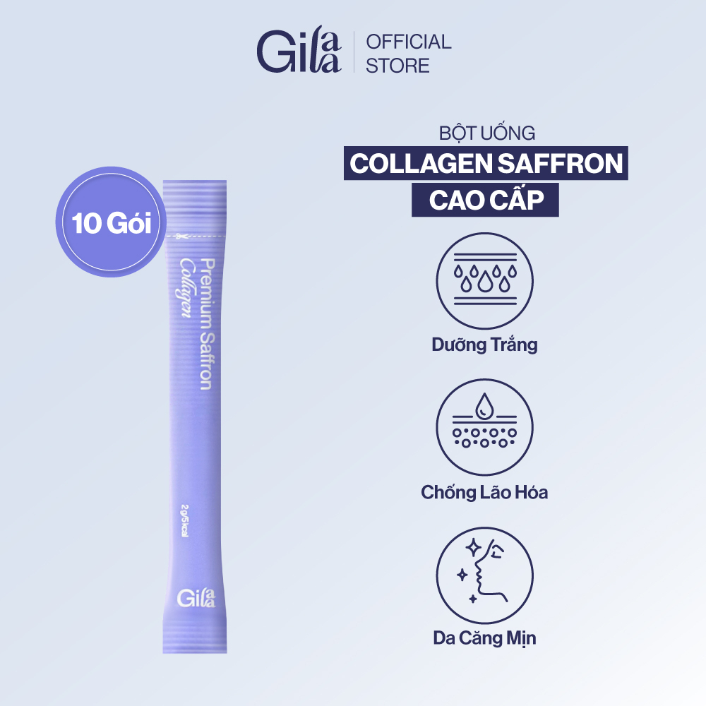 Ảnh Bột Uống Collagen Cao Cấp Kết Hợp Saffron Gilaa (10 gói x 2g) 1