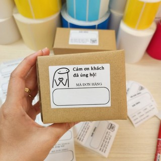 Tem dán mã đơn hàng có sẵn keo, Set 50tem kích thước 7x5cm