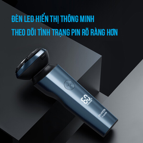 Ảnh Máy Cạo Râu Flyco 3 Lưỡi Kép FS165VN Thân Máy Kháng Nước Sạc Nhanh 1 Giờ - Hàng Chính Hãng 4