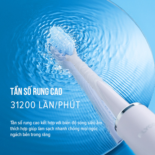 Ảnh Bàn Chải Sóng Âm Điện Flyco FT7108VN Kháng Nước 5 Chế Độ Làm Sạch Chuẩn Nha Khoa - Hàng Chính Hãng 3