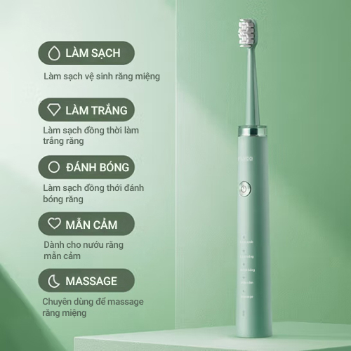Ảnh Bàn Chải Sóng Âm Điện Flyco FT1701VN Kháng Nước 5 Chế Độ Làm Sạch Chuẩn Nha Khoa - Hàng Chính Hãng 3