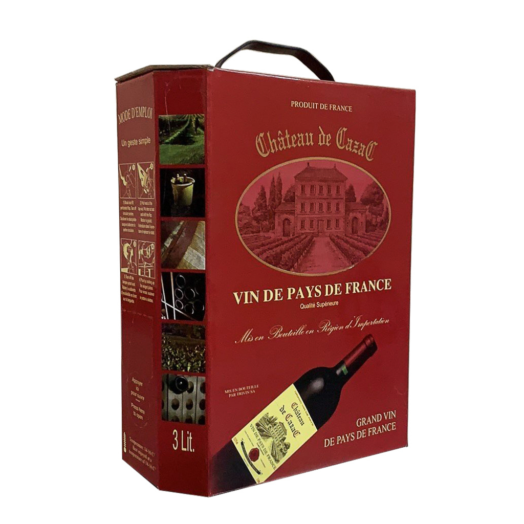 VANG BỊCH CHÂTEAU DE CAZAC 3 Lít | Shopee Việt Nam