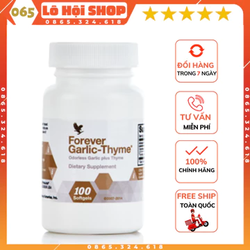 [CHÍNH HÃNG] Viên Tỏi Forever Garlic Thyme 065flp | hộp 100 viên |