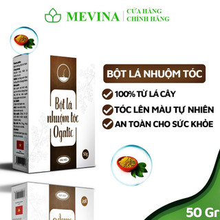 3 Hộp Thuốc Nhuộm Tóc Phủ Bạc Màu Nâu 50g, Làm Từ  Bột Lá Móng, Lá Chàm Giúp Nên Màu Tự Nhiên
