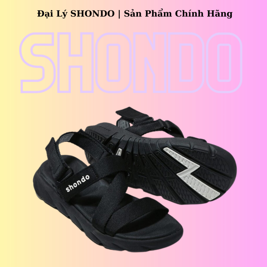 Ảnh Giày Sandals SHONDO F6 Sport đen full - F6S301 2