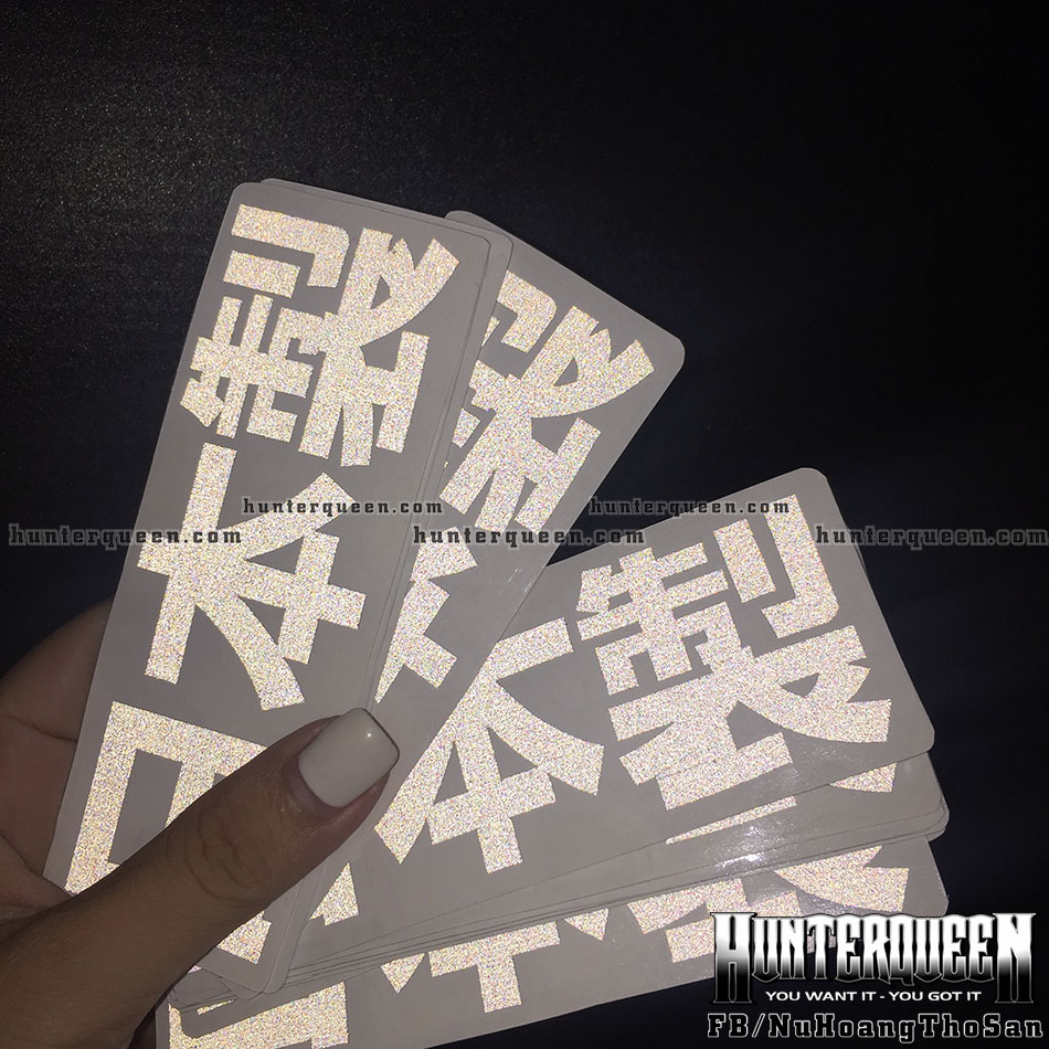 Chữ Nhật Bản phản quang 3M tách nền, trang trí xe ô tô, xe máy. Logo sticker chữ decal cao cấp, độc đáo, chống nước