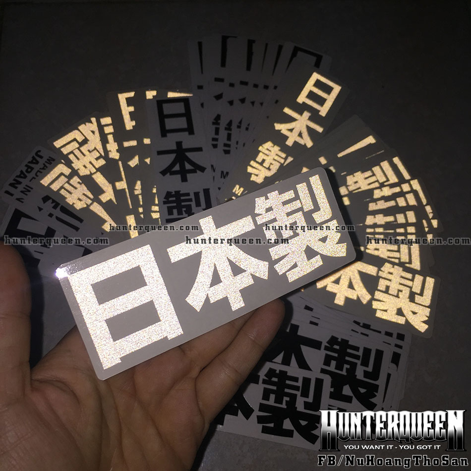 Chữ Nhật Bản phản quang 3M tách nền, trang trí xe ô tô, xe máy. Logo sticker chữ decal cao cấp, độc đáo, chống nước