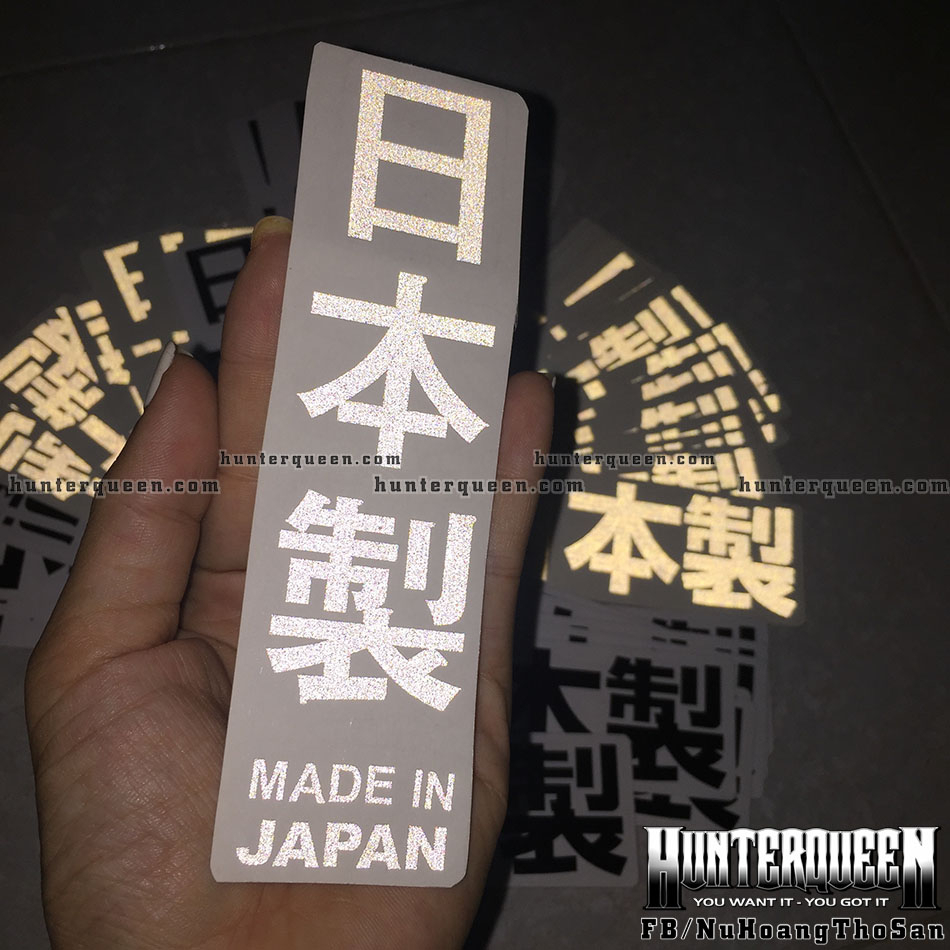 Chữ Nhật Bản phản quang 3M tách nền, trang trí xe ô tô, xe máy. Logo sticker chữ decal cao cấp, độc đáo, chống nước