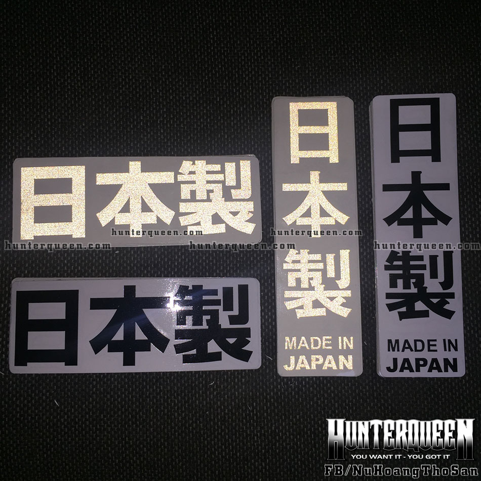 Chữ Nhật Bản phản quang 3M tách nền, trang trí xe ô tô, xe máy. Logo sticker chữ decal cao cấp, độc đáo, chống nước