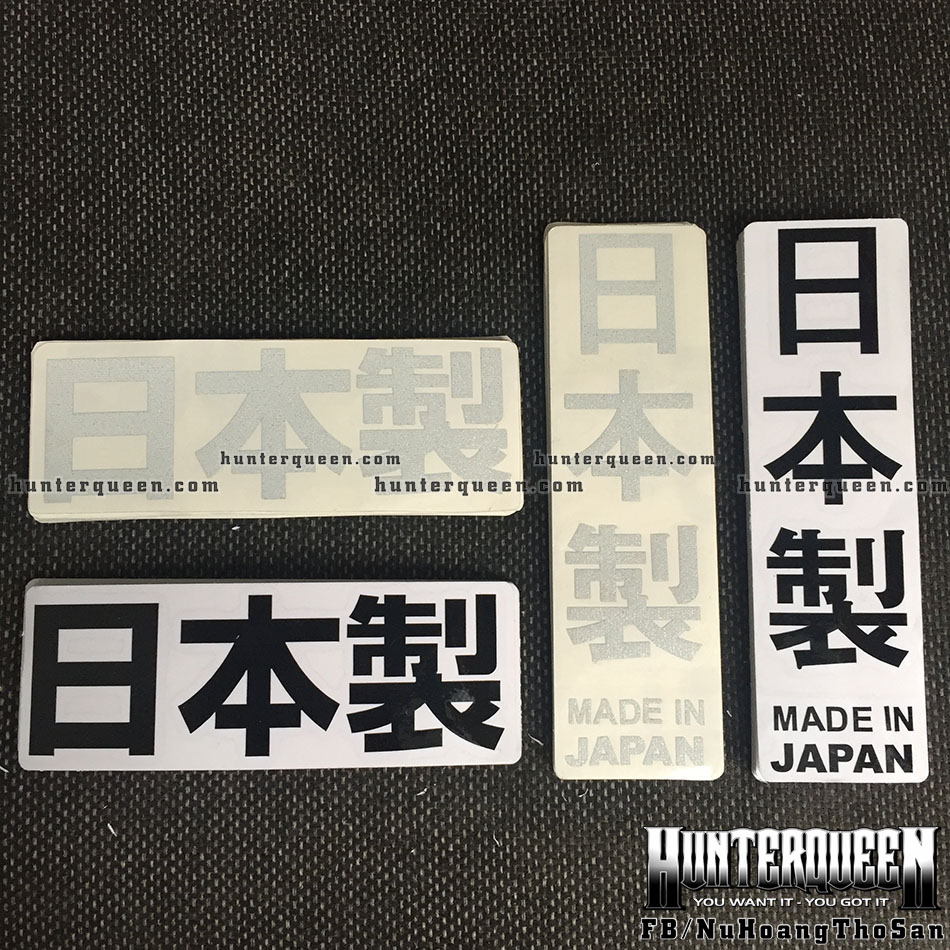 Chữ Nhật Bản phản quang 3M tách nền, trang trí xe ô tô, xe máy. Logo sticker chữ decal cao cấp, độc đáo, chống nước