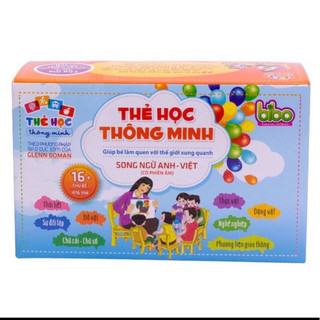 Bộ thẻ thông minh 16 chủ đề 416 thẻ song ngữ Anh Việt