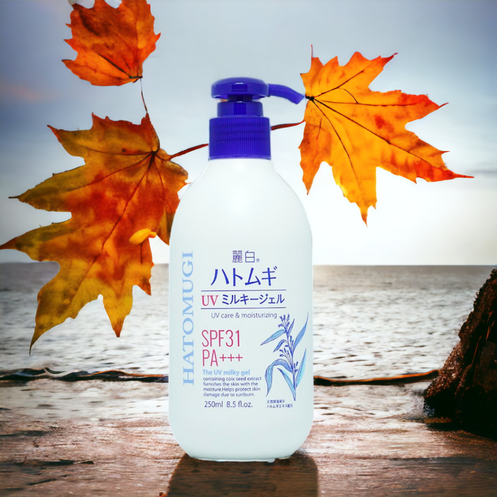 Gel Dưỡng Thể Chống Nắng Reihaku Hatomugi UV Milky Gel (Chai 250mL)